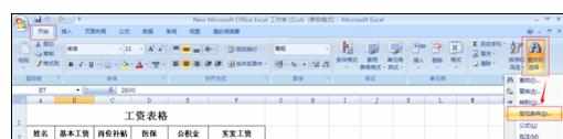 Excel中2007版进行锁定和隐藏公式的操作技巧