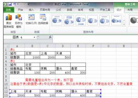 Excel中2010版进行制作复合饼图和条饼图的操作技巧