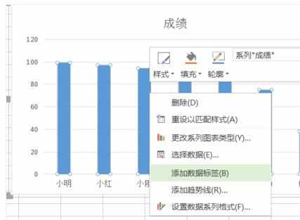 Excel中进行柱状图显示数据的设置方法