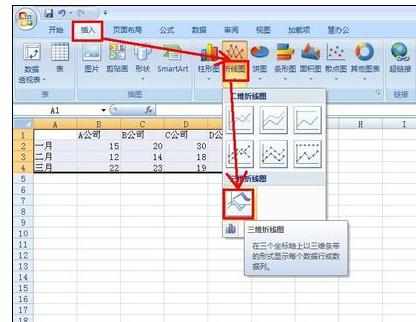 Excel中恶化制作折线统计图的操作技巧