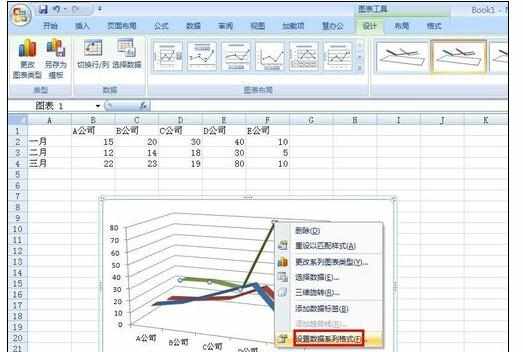 Excel中恶化制作折线统计图的操作技巧