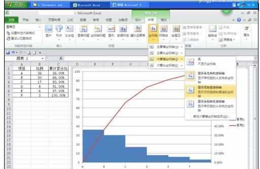 Excel中2010版进行制作柏拉图的操作技巧