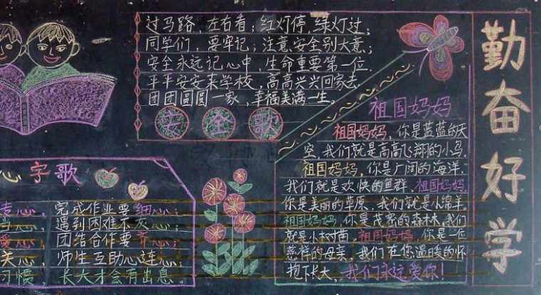 勤奋学习黑板报图片