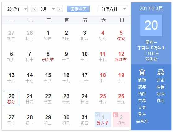 春分是哪一天 2017年春分是几月几日 今年春分是什么时候