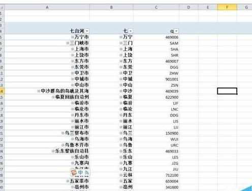 excel2007怎样设置透视表行标签