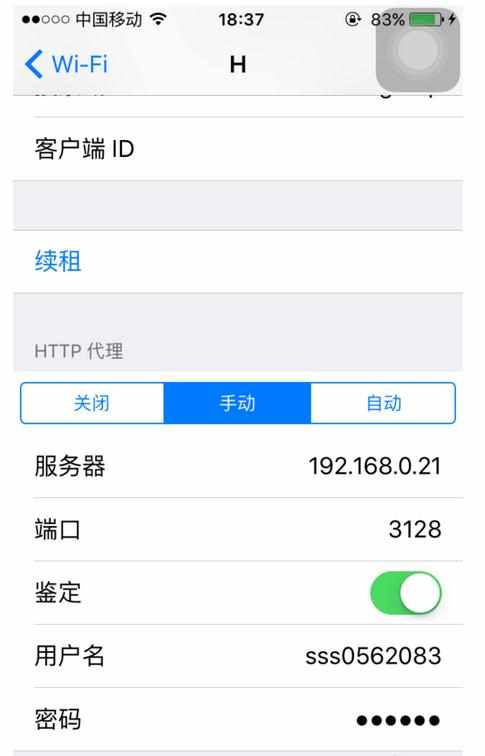 iphone手机怎么通过代理服务器上网