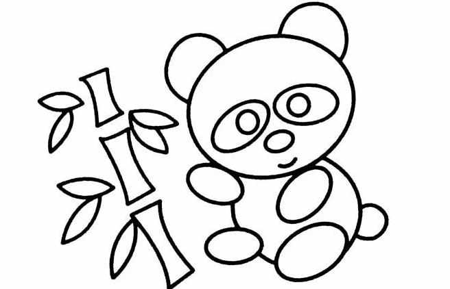 简笔画动物画法熊猫