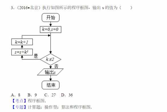 2017北京卷数学文科