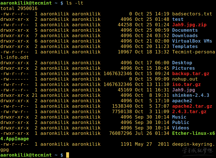 Linux系统ls命令详解