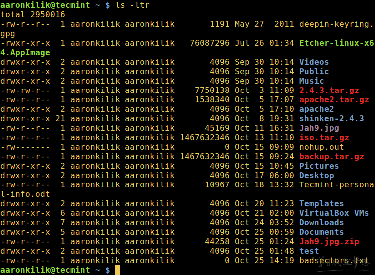 Linux系统ls命令详解