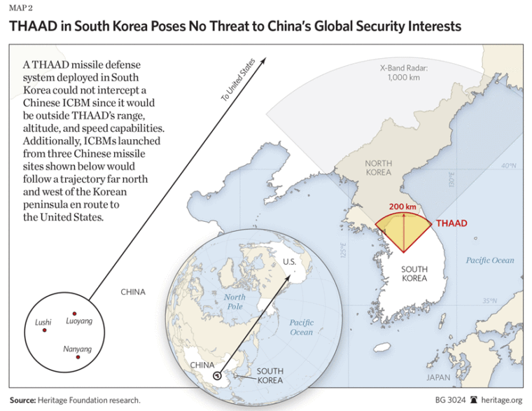 萨德覆盖中国范围图 萨德覆盖中国半径图片 萨德导弹覆盖中国范围