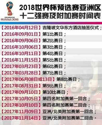 2018世预赛12强赛程表_世界杯预选赛12赛程表_世界杯预选赛12强中国赛程