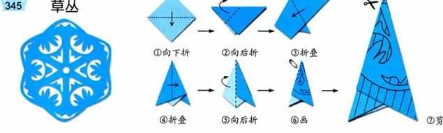 轴对称花草剪纸步骤图样大全