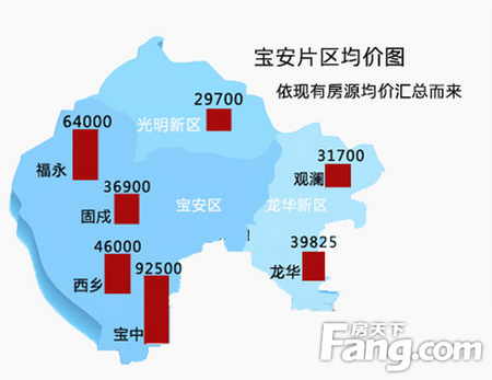 深圳六区房价指导地图 对应下看看还能在哪里买房