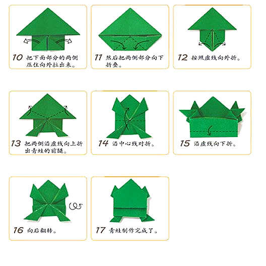 会跳的青蛙折法图解